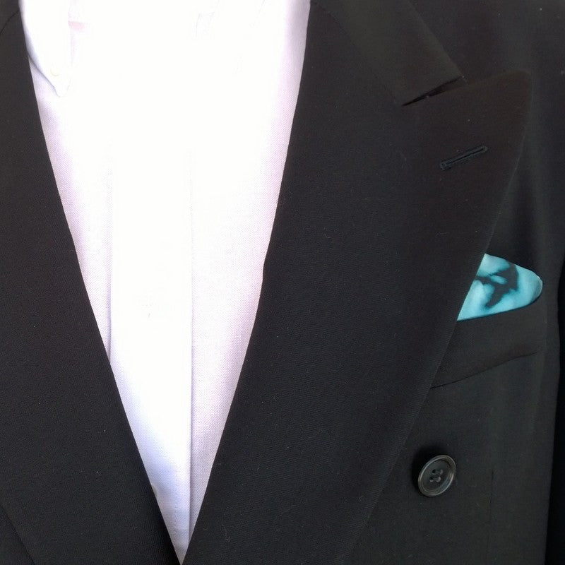 Men's Teal Pocket Square