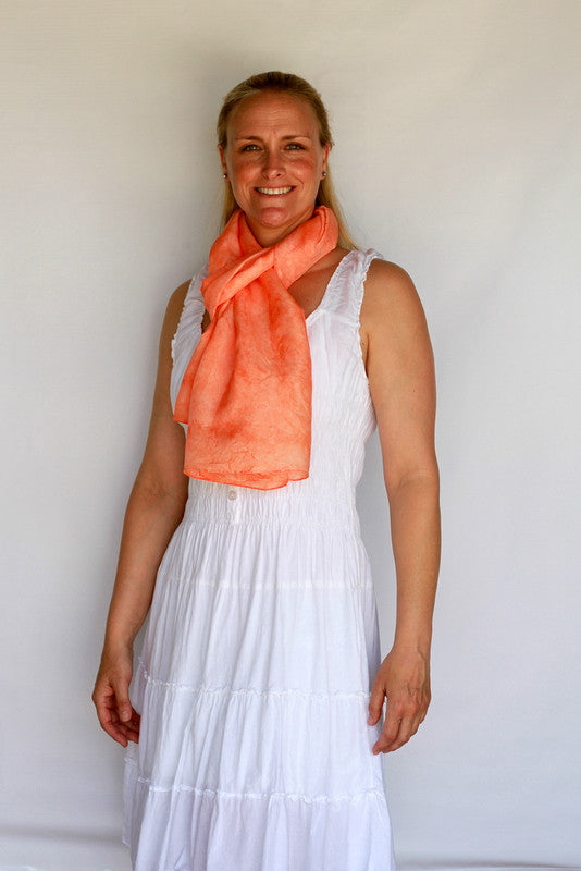 hand-painted silk scarf