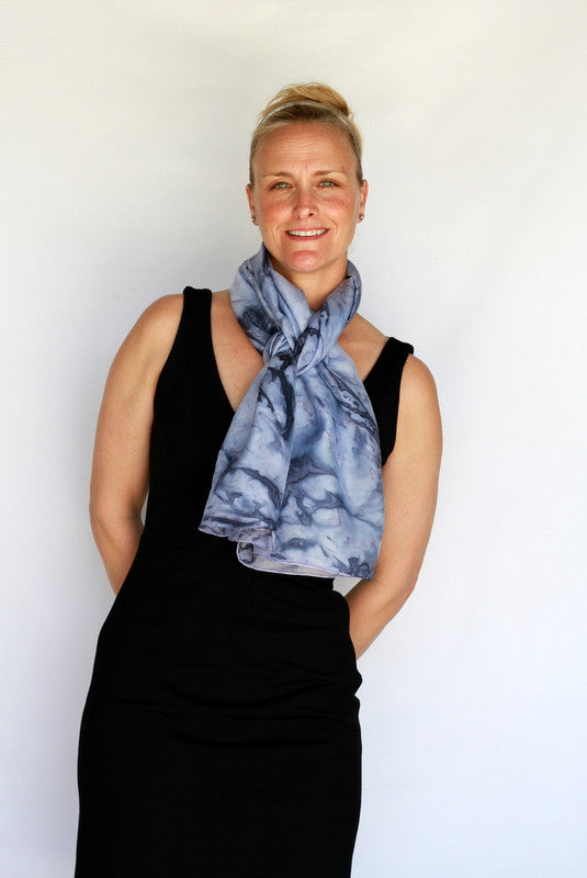 hand-painted silk scarf