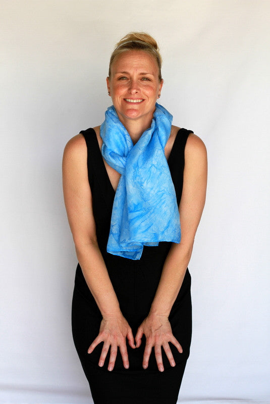 hand-painted silk scarf
