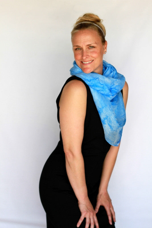 hand-painted silk scarf